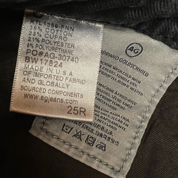 The Leggings Ankle Super Skinny Jeans by AG Knit Luxe Denim in Black - Picture 4 of 15